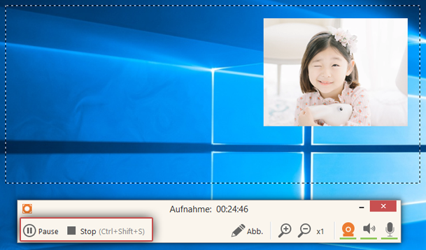 Webcam Aufnahme stoppen Webcam Aufnahme stoppen